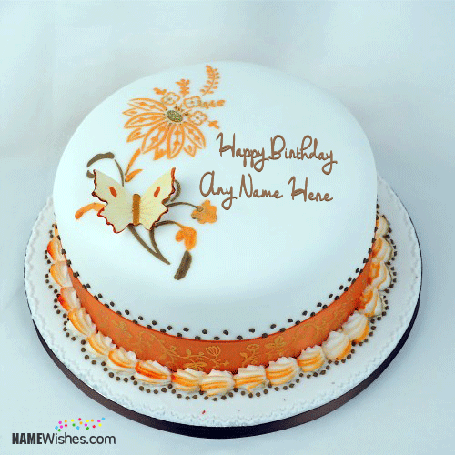 Butterfly Birthday Cake Images with Name