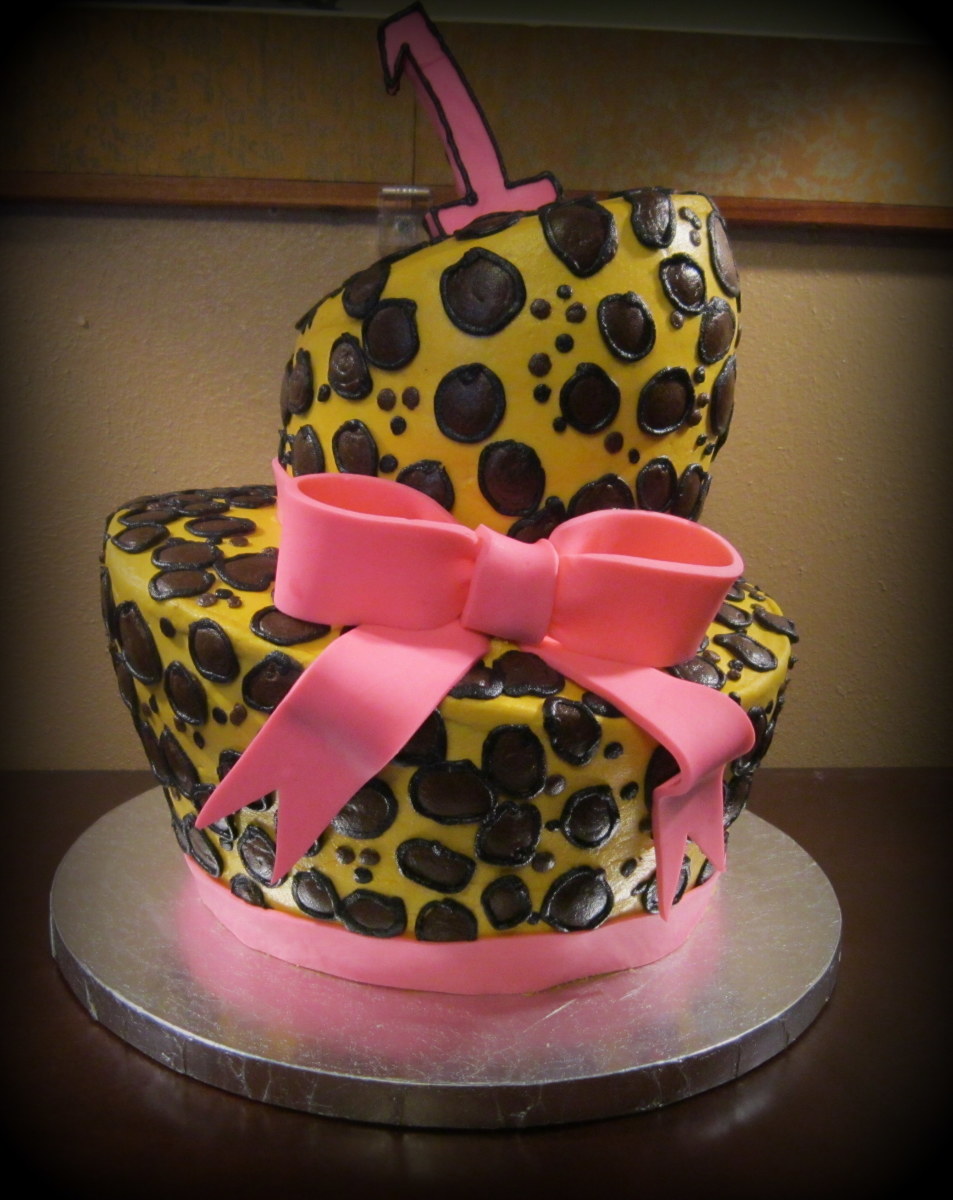 Cheetah Print Birthday Cake