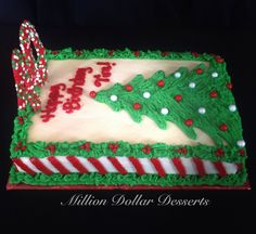 Christmas Birthday Sheet Cake