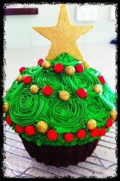 Christmas Theme Giant Cupcake