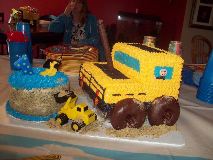 Construction Crane Birthday Cake