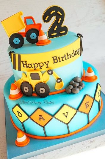 Construction Themed Birthday Cake