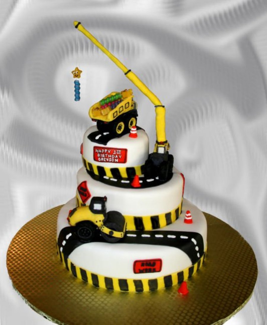 Construction Themed Birthday Cake