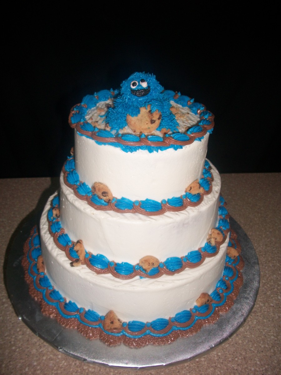 Cookie Monster Birthday Cake