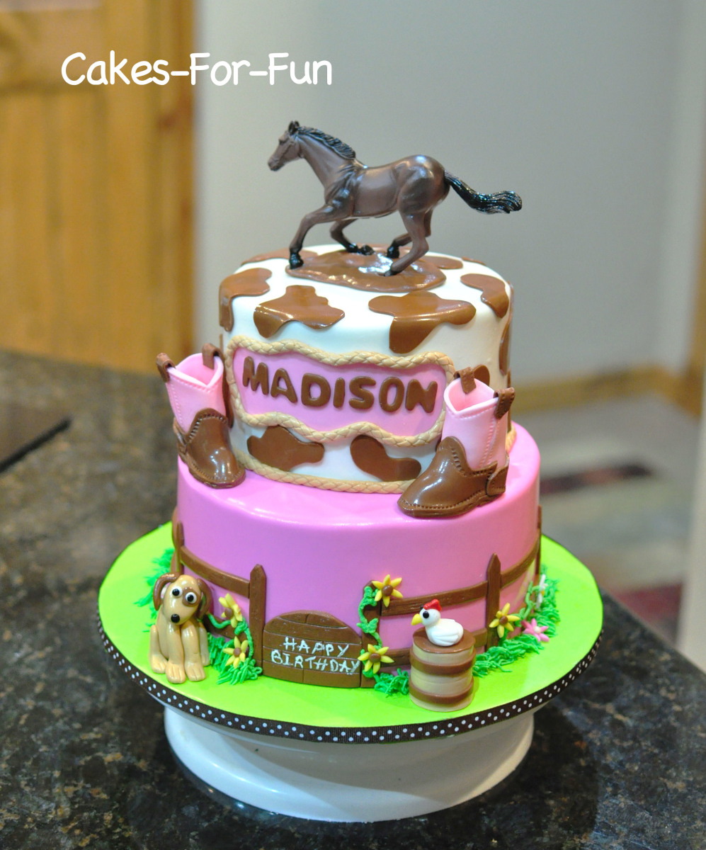 Cowgirl Birthday Cake