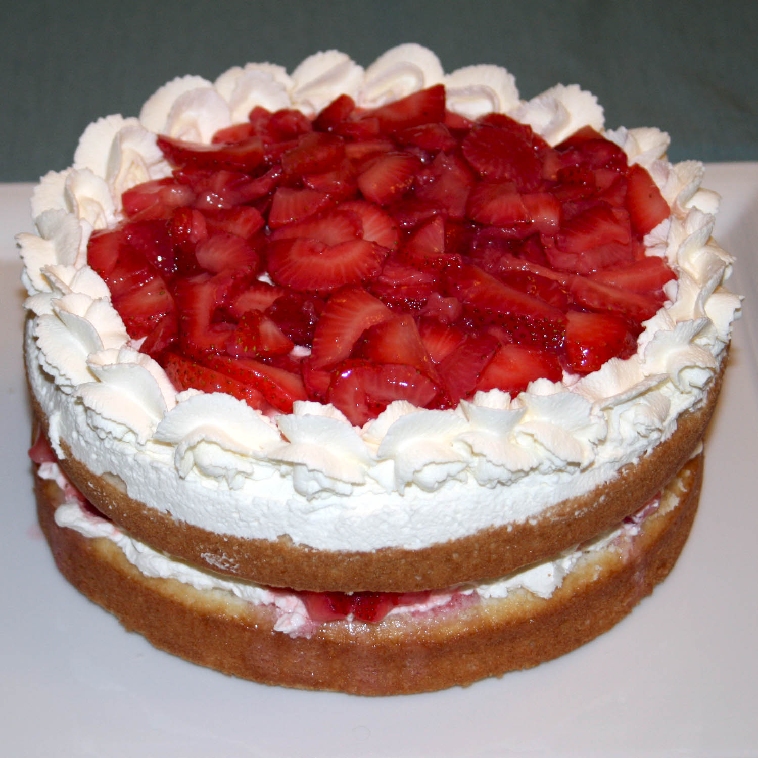 Decorating Cake with Strawberries