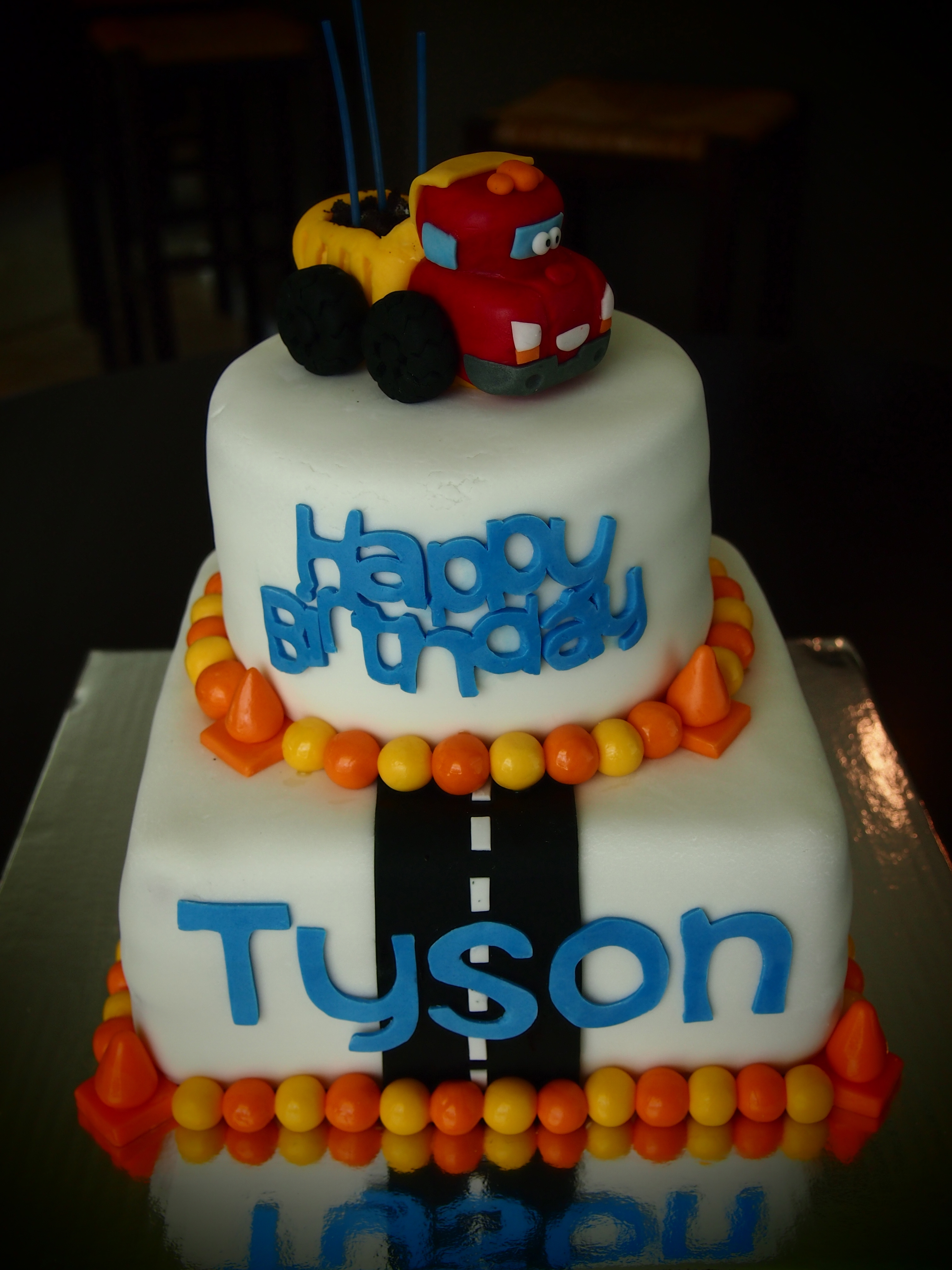 Dump Truck Birthday Cake