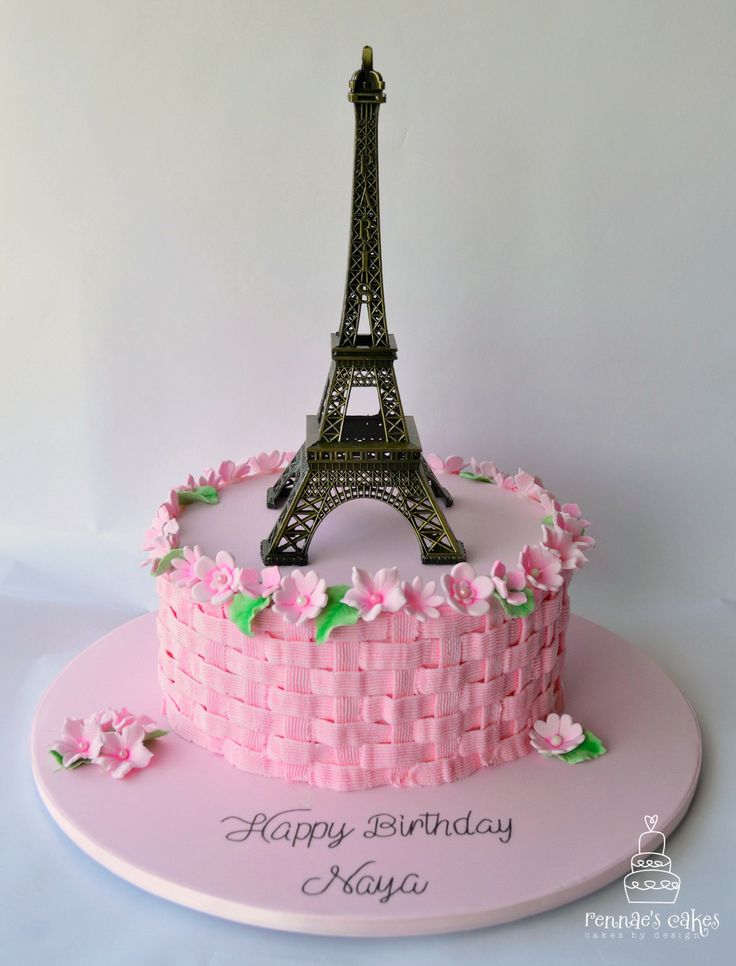 Eiffel Tower Birthday Cake