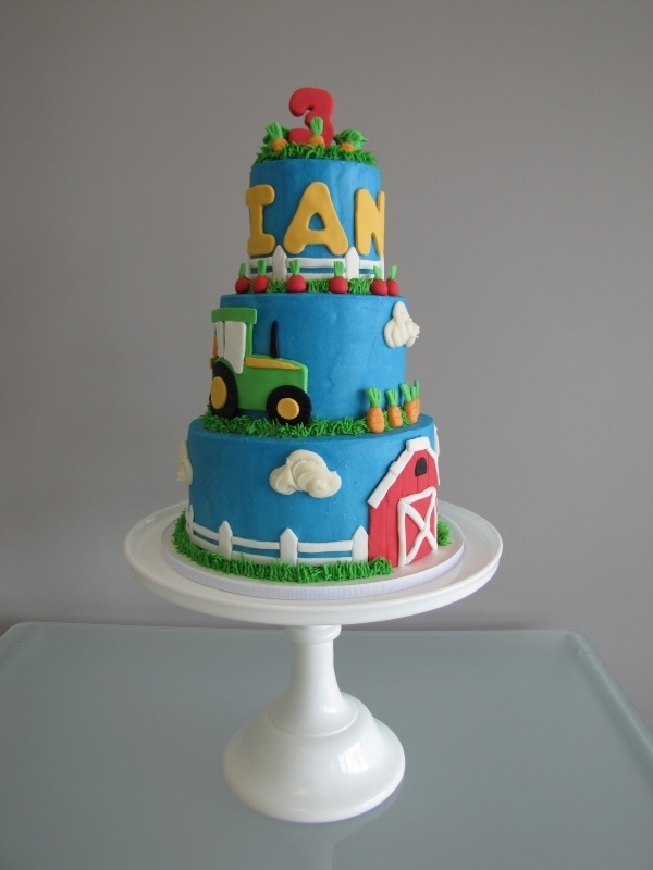 Farm Tractor Birthday Cake