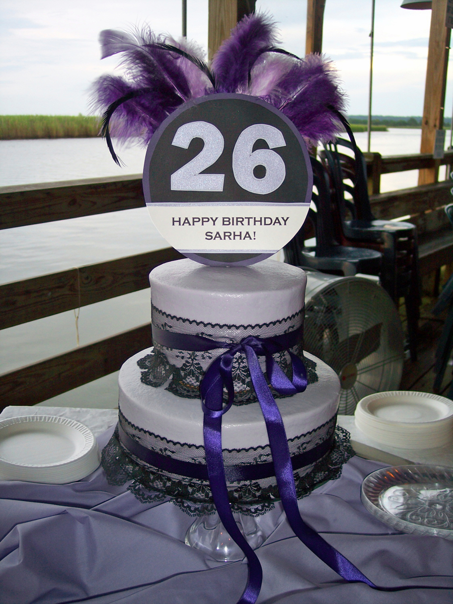 Feather Purple Birthday Cakes