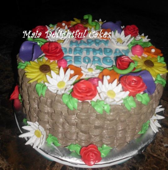 Flower Basket Cake