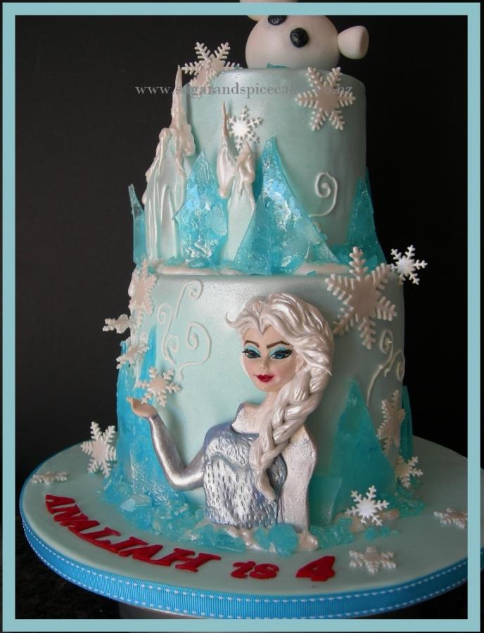 Frozen Disney Castle Birthday Cake