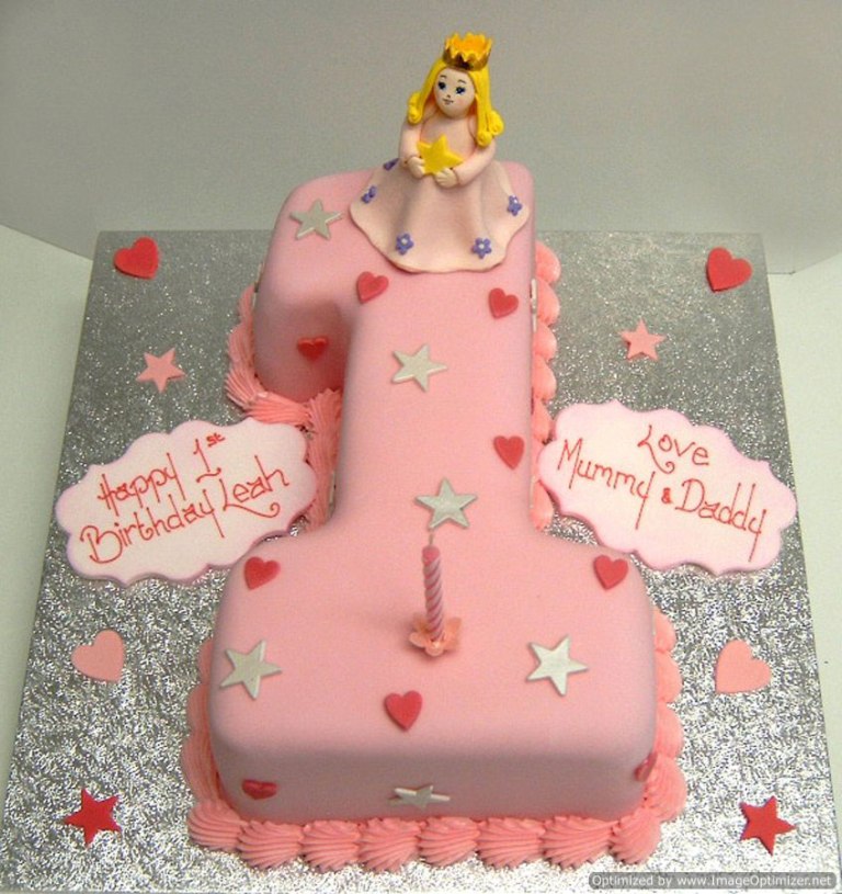 Girls 1st Birthday Cake