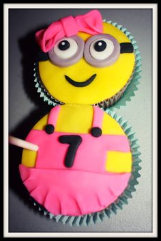 Girls Minion Birthday Cake