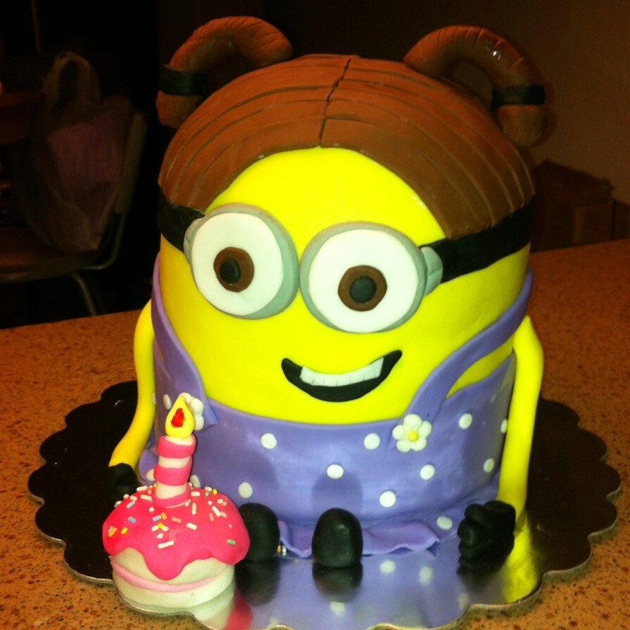 Girls Minion Birthday Cake