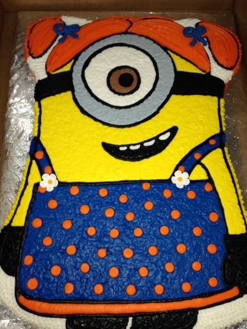 Girls Minion Birthday Cake