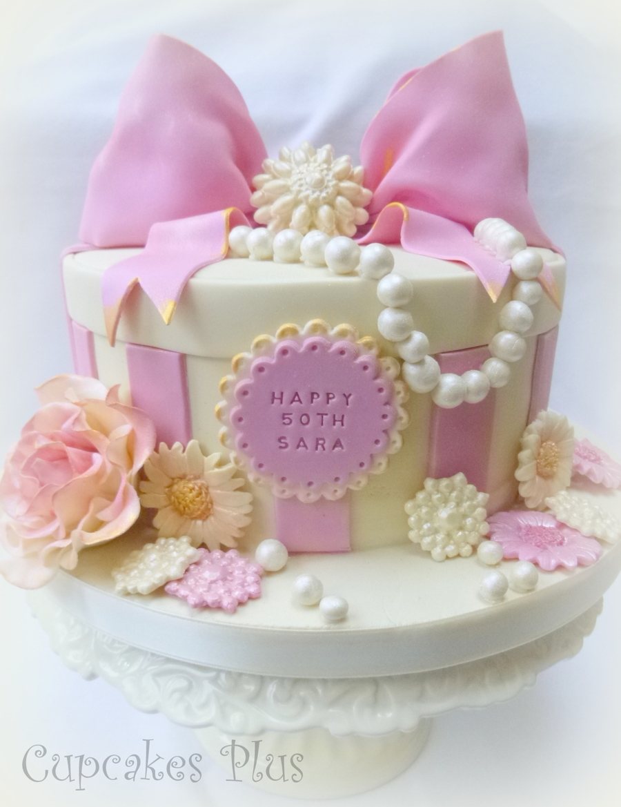 Girly 50th Birthday Cake