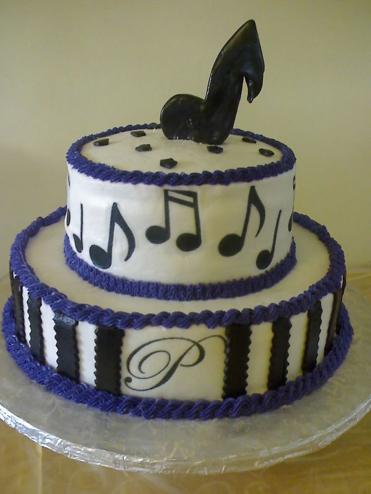 Graduation Cakes with Music Notes