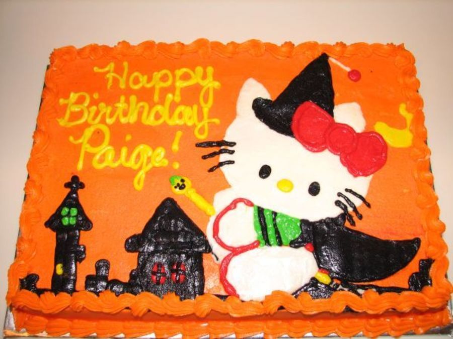 Halloween Hello Kitty Birthday Cake