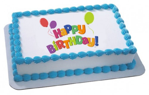 Happy Birthday Rectangle Cake