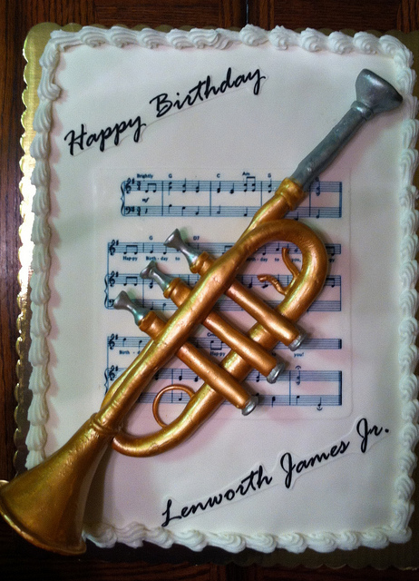 9 Photos of Trumpet Sheet Cakes