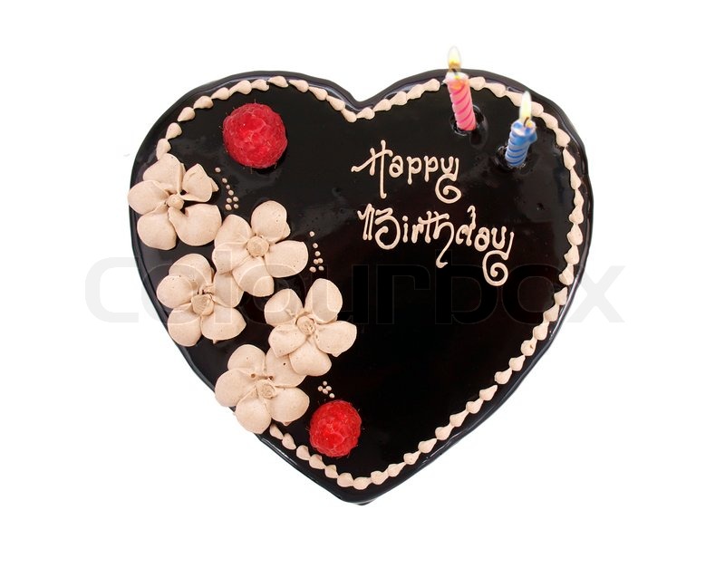 Heart Chocolate Birthday Cake