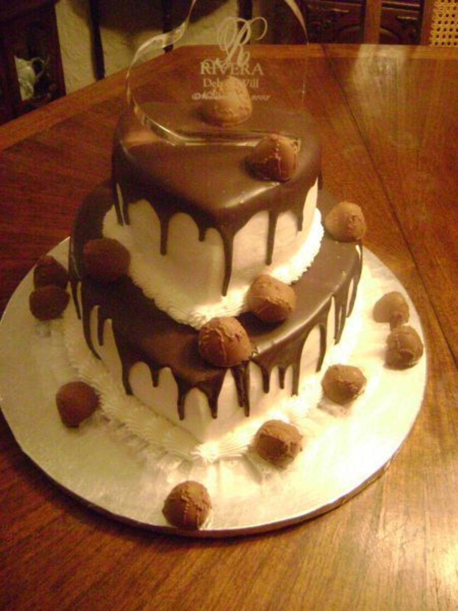 Heart Shaped Chocolate Cake with Strawberries