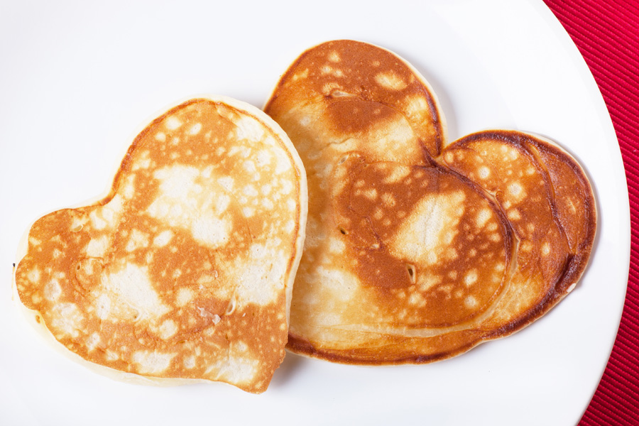 Heart Shaped Pancakes