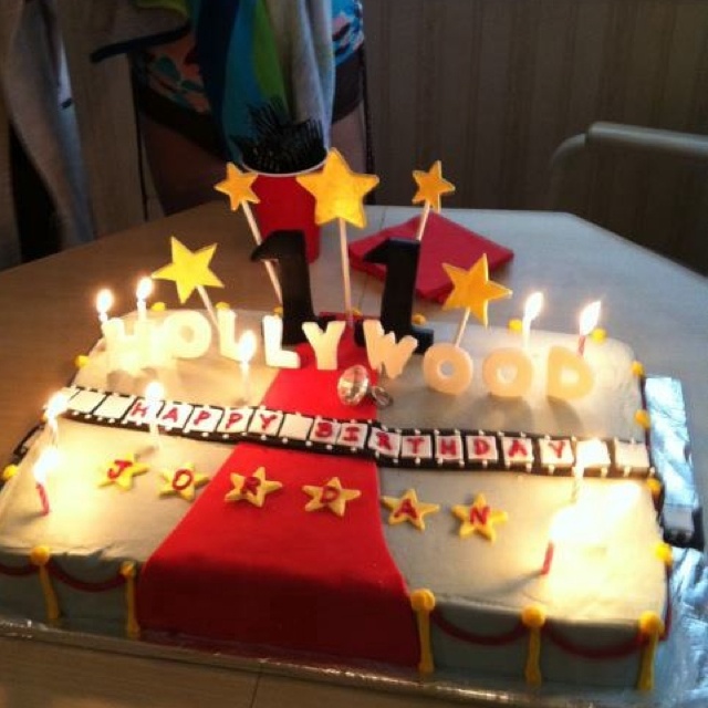 Hollywood Star Birthday Cake