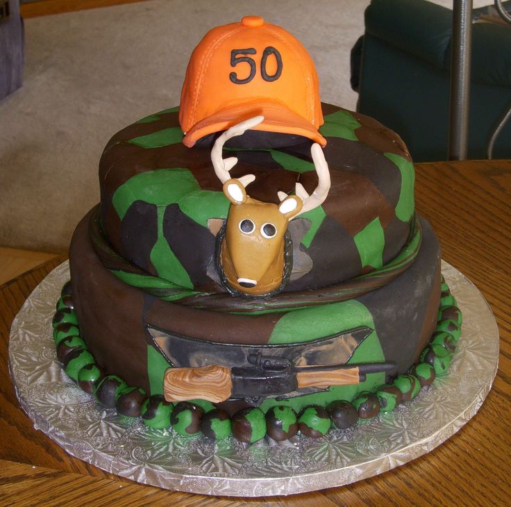 Hunting 50th Birthday Cake