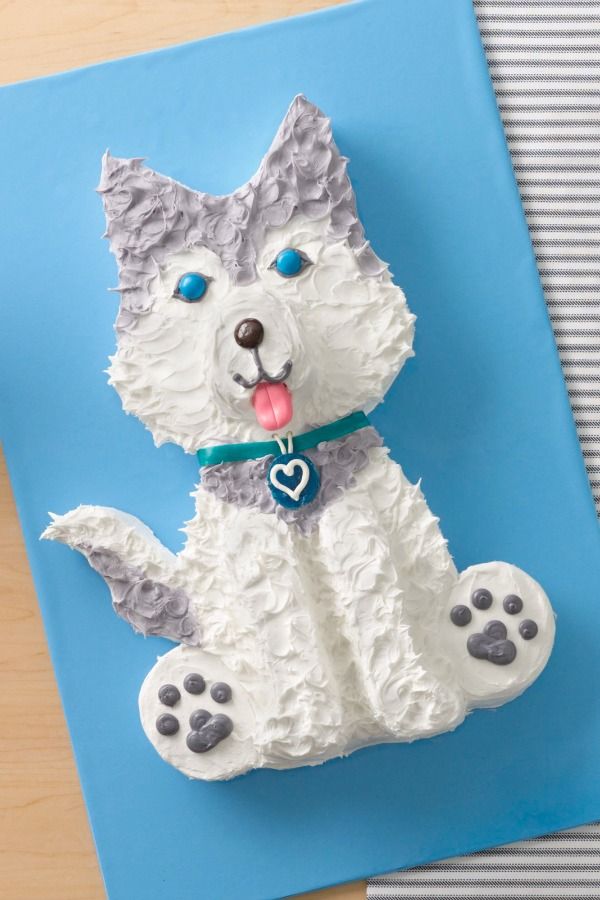 Husky Dog Cake Template