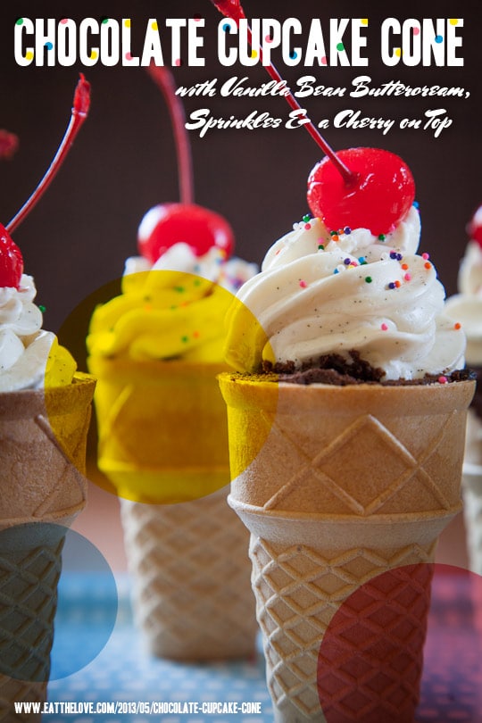 Ice Cream Cone Cupcakes with Cherry On Top