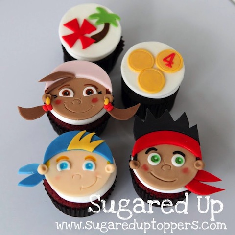 Jake and the Neverland Pirate Fondant Cupcake Toppers