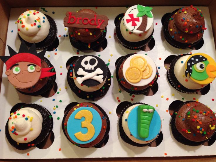 Jake and the Neverland Pirates Birthday Cupcakes