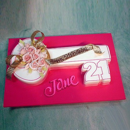 Key Shaped Birthday Cake