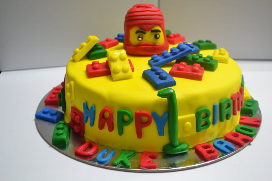 LEGO Themed Birthday Cake