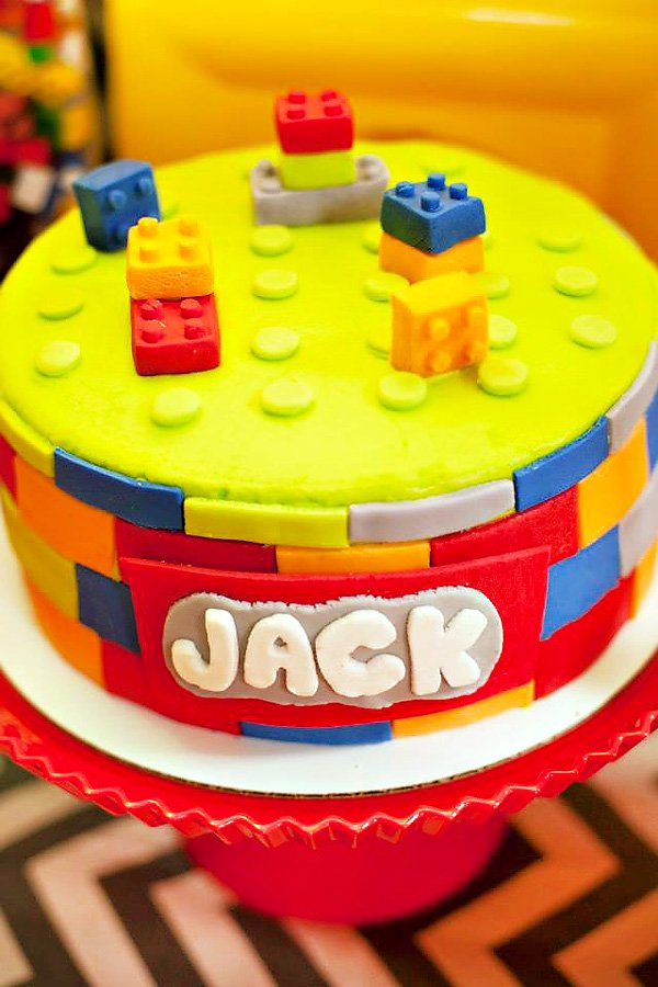 LEGO Themed Birthday Party for a Boys Colorful Twin