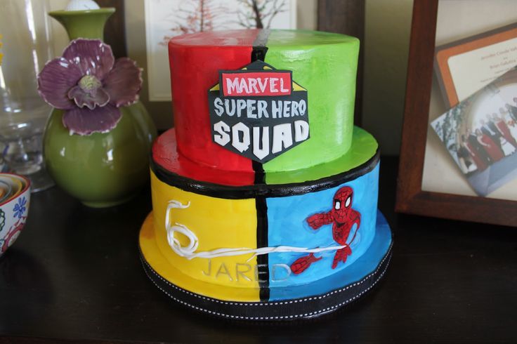 Marvel Super Hero Squad Cake