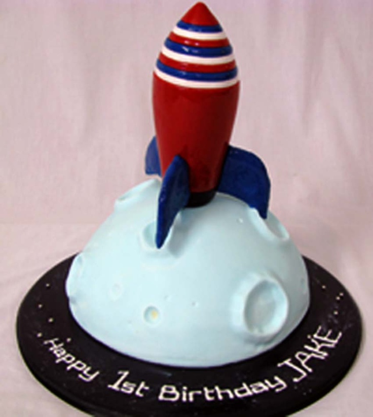 Moon & Rocket Cake