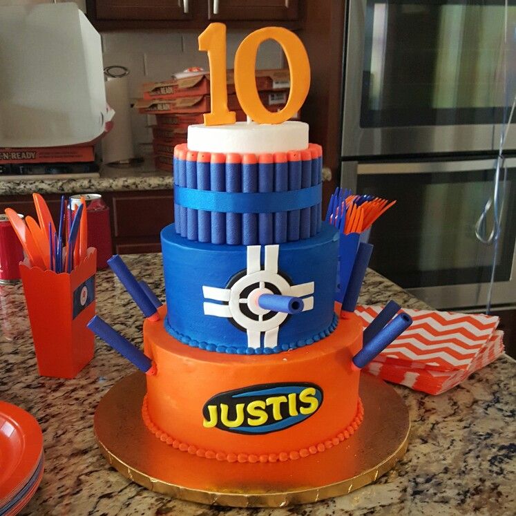 Nerf Birthday Party Cake Ideas