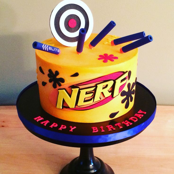 Nerf Gun Birthday Cake