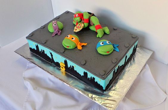 Ninja Turtles Sheet Birthday Cake