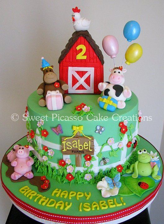 Old MacDonald's Farm Birthday Cake