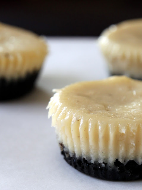 Oreo Cookies and Cream Mini Cheesecakes