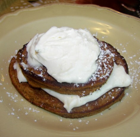 Pancakes with Cream Cheese Topping