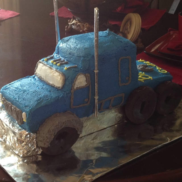 Peterbilt Semi Truck Birthday Cake