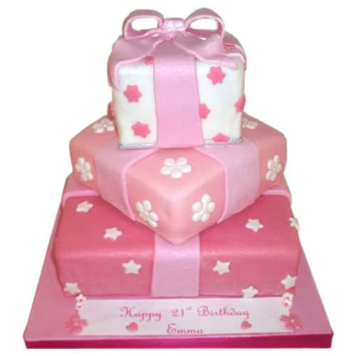 Pink 18th Birthday Cake