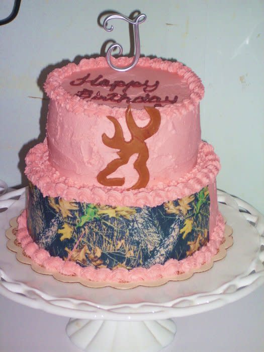 Pink Camo Browning Cake