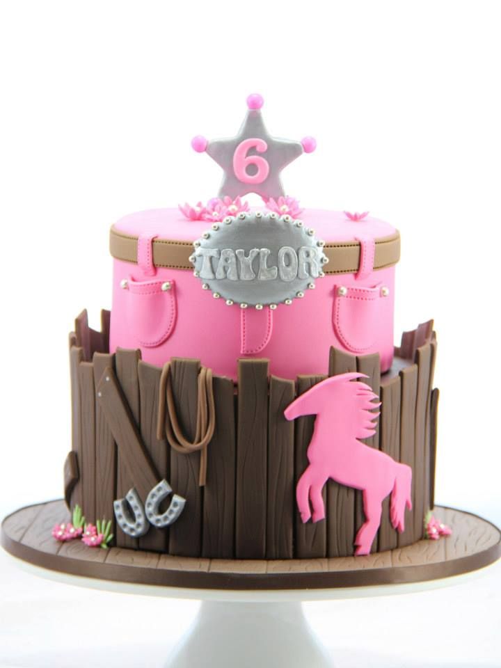 Pink Western Cowgirl Cake