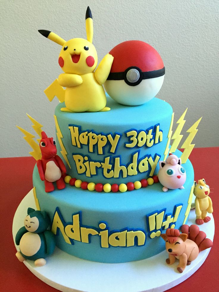 Pokemon Pikachu Birthday Cake